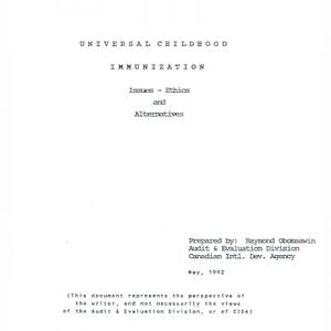 Universal Childhood Immunization